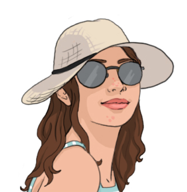 Woman wearing hat and sunglasses